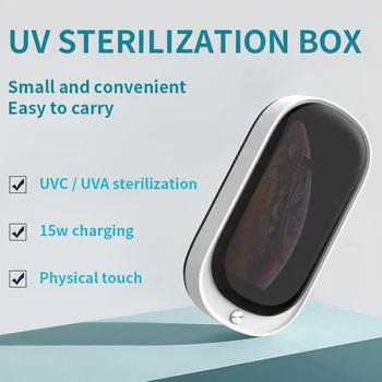 

UV Light Face Mask Sterilizer Box Anti Bacteria Ultraviolet Ray Disinfection for Jewelry Watch Phone Portable Esterilizador