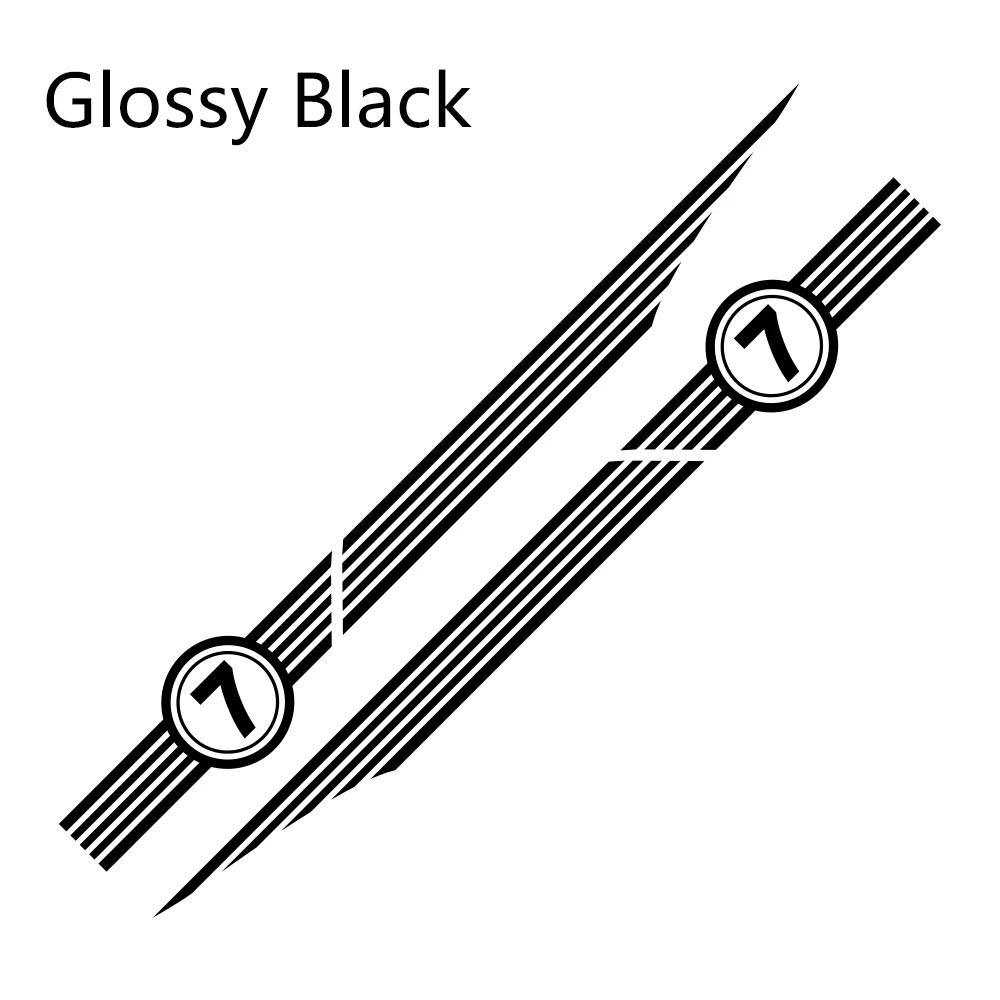 Glossy Black Автомобильный Стикеры стильная укладка Авто длинные штаны с полосками, DIY настенные наклейки для Mini Cooper R56 R57 R58 R50 R52 R53 R59 R61 R60 F60 F55 F56 F54 - Название цвета: Glossy Black