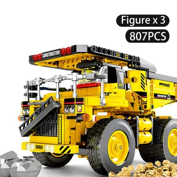 

807pcs Dump Truck Building Blocks compatible City Technic Tipper Car Engineering City Construction Bricks DIY Toys For Children