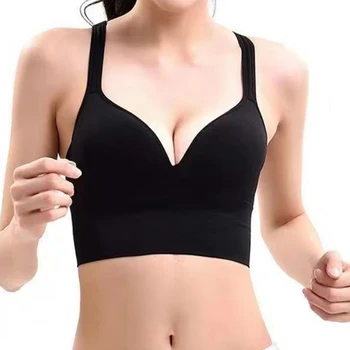 

Bras For Women Underwear Sexy Lingerie Solid Bra Seamless Push Up Tops Bralette Brassiere Wireless Sports Vest