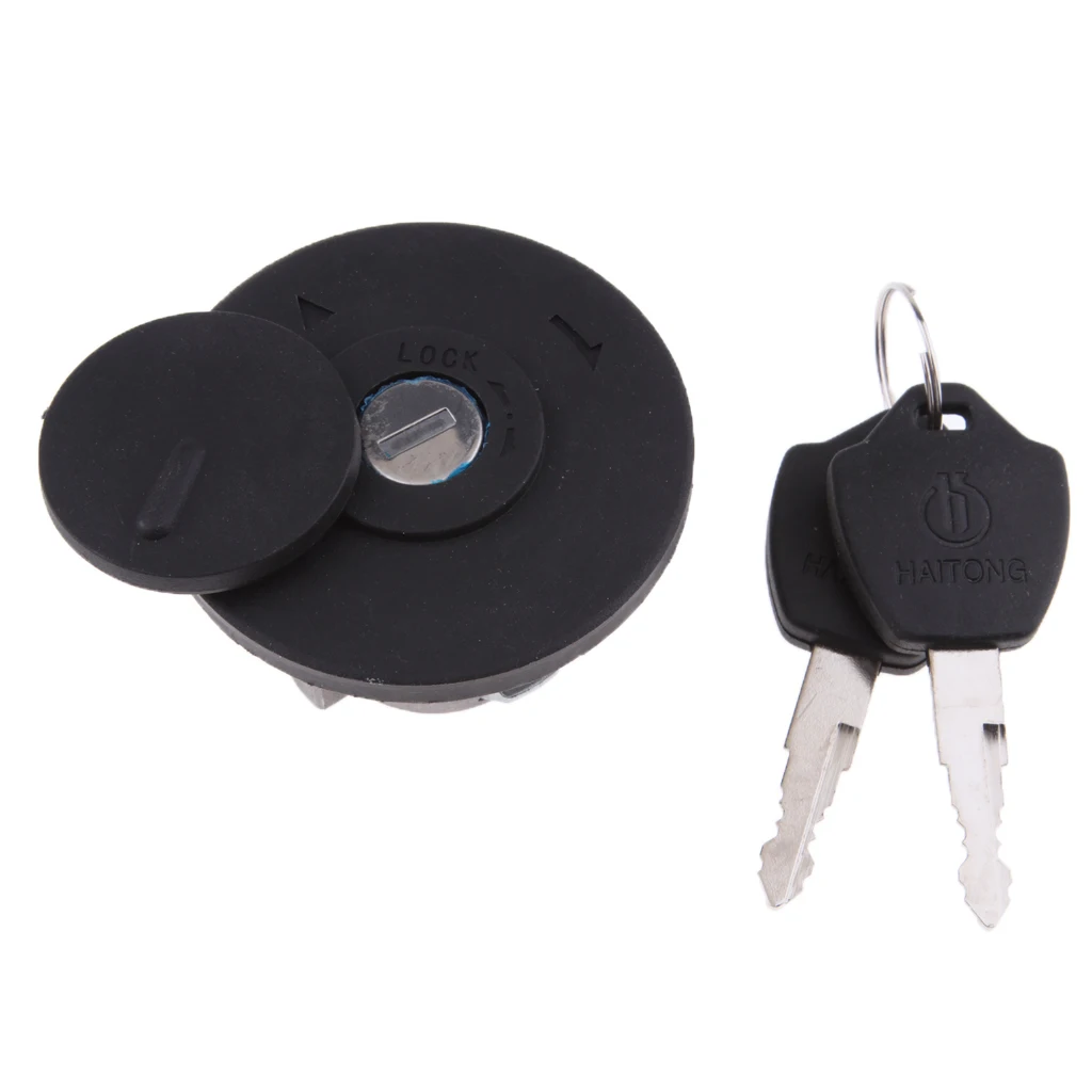 Black Motorbike Gas Cap Fuel Tank Cap with Keys for Roketa Cayman/V-moto Milano/Baja RT50