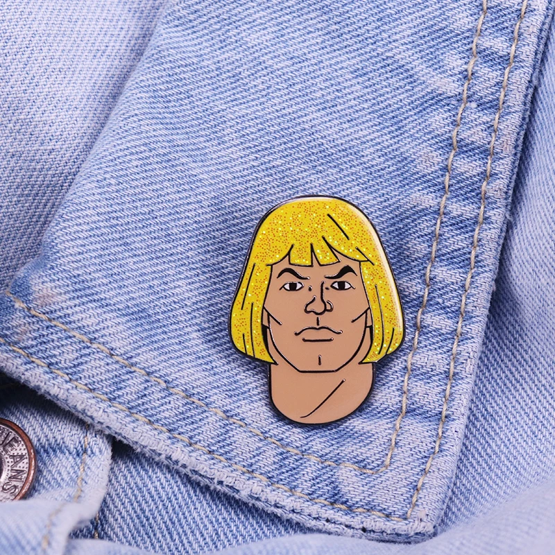 

He-Man Masters of the Universe enamel pin retro 80s cartoon brooch