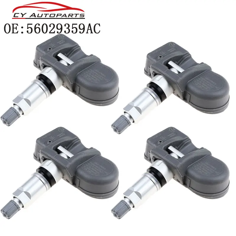 

4 шт. новый датчик давления в шинах для 2001-2007 Jeep Cherokee 433MHz TPMS 56029359AC 56029359AB