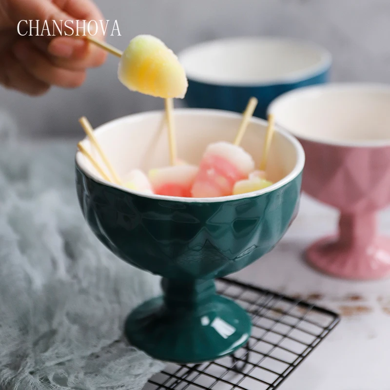 CHANSHOVA креативный керамический Кубок для мороженого чаша для молочного коктейля миска для йогурта миска для десерта миска для супа миска для овсяной каши чаши керамическая чаша