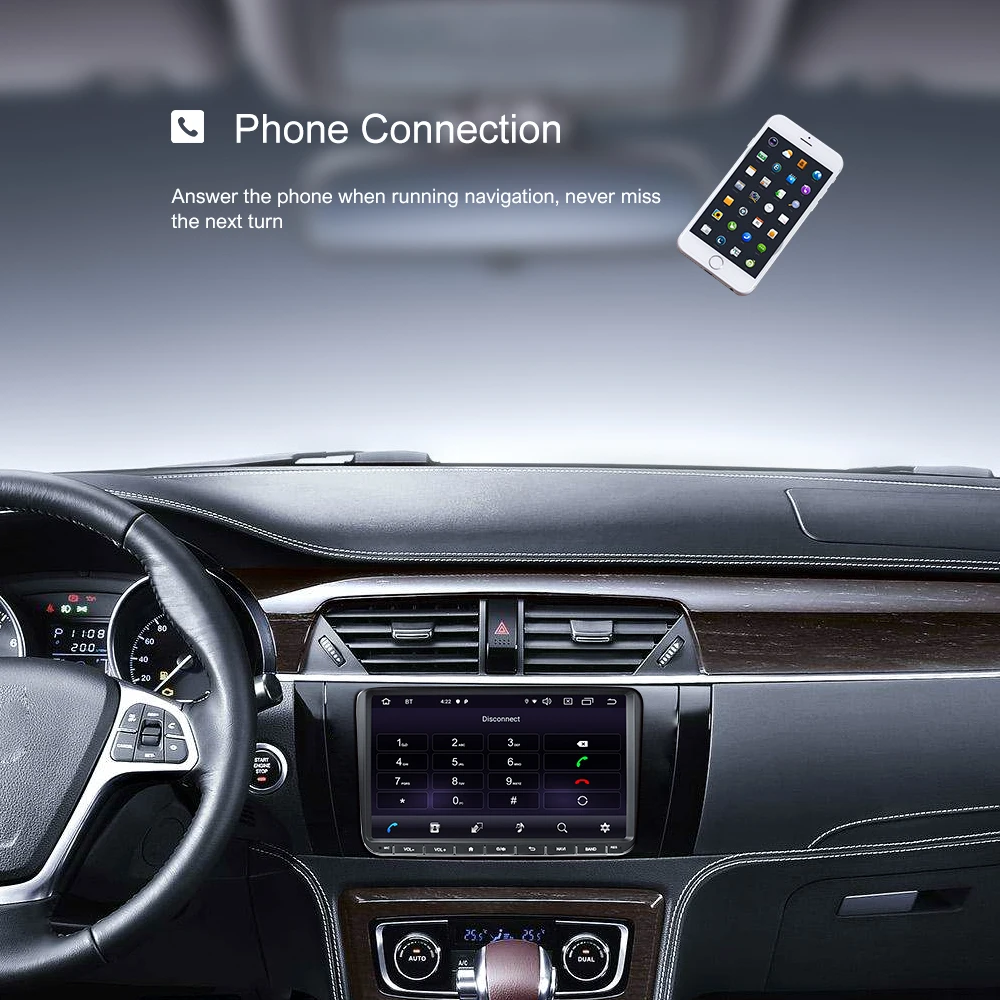 Podofo 2 Din " android-авторадио Car gps навигации зеркало ссылка CANBUS WI-FI Автомобильный мультимедийный плеер для Passat Golf touran сиденье
