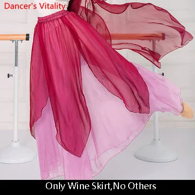 Only Skirt as Photo Новая женская одежда для танца живота, модное пальто юбка с разрезом, восточные Индийские танцы, костюм для выступлений - Цвет: Only Skirt as Photo