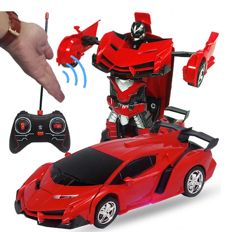 shark remote control car 2.4Ghz Induction Transformation RC Car Robot 28cm Led Lights Music Robots fightint Deformation Remote Control Cars Toys for Boys remote control lamborghini RC Cars