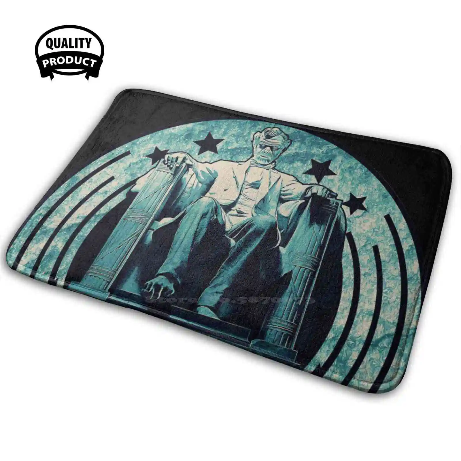 Apraham Lincoln 3D Tappeto Morbido Antiscivolo Tappeto Tappeto Cuscino Abraamo Lincoln Ape Pianeta Statua Lincoln Memoriale Washington Unito
