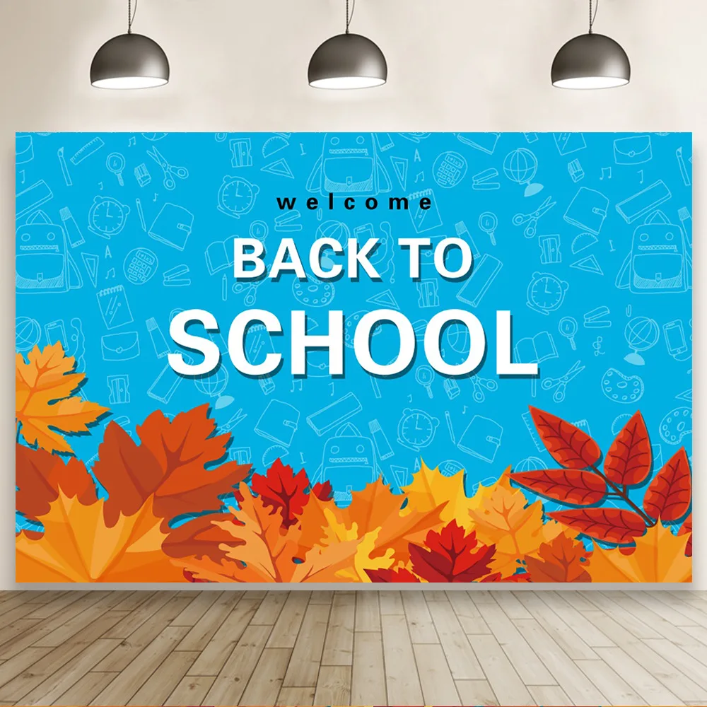 Leaves Welcome Back To School Background Opening Ceremony Portrait Photography Photozone Photo Backdrops Photocall Studio | Электроника