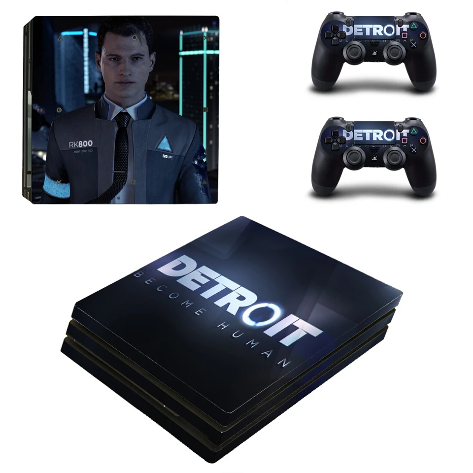 Детройт: стать человеком PS4 Pro виниловые наклейки на кожу Обложка консоли и 2 шт. контроллер кожи наклейка для sony Playstation 4 Pro Аксессуары