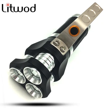 

z30 LED flashlight 3 PCS XM-L T6 beads Rechargeable Portable Light Hand Lamp 6000LM 3 model which choose batteries and charger