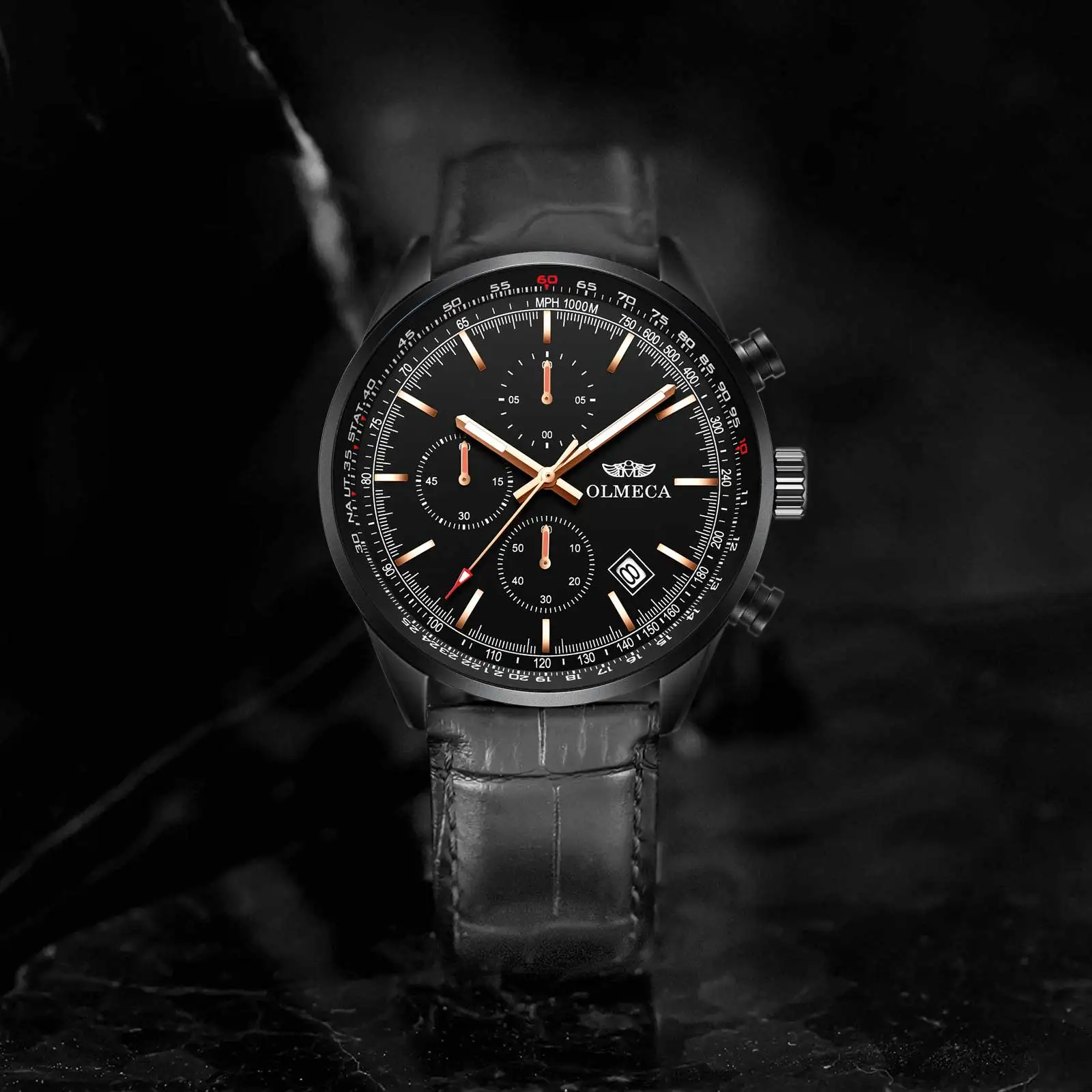 OLMECA мужские часы Топ бренд Роскошные спортивные военные водонепроницаемые часы наручные часы оздоровительный Германий каменные часы для мужчин и женщин