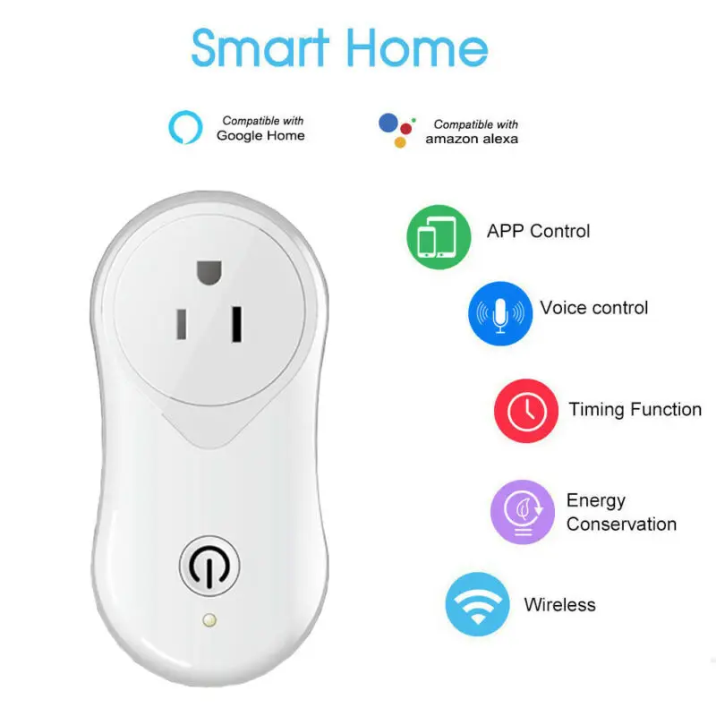 

US WIFI Smart Power Plug Tuya APP Socket Timer Function For Google Home Alexa