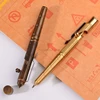 Solid Brass Gel Ink Pen Retro Bamboo Node Bolt Action Writing Tool School Office Stationery Supplies ► Photo 3/6