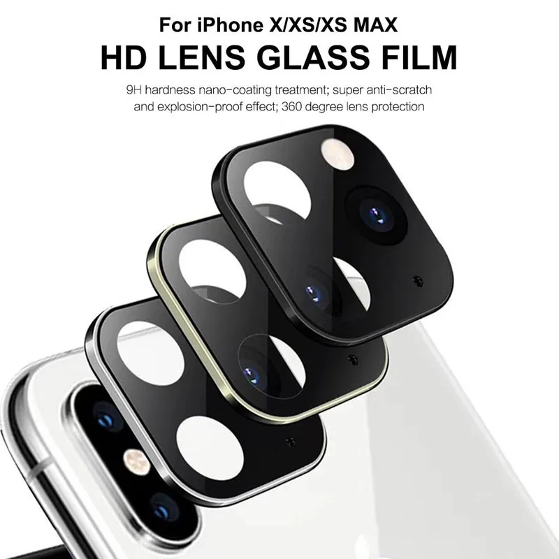 Телефон поддельная Защитная камера наклейка на рассеиватель для iPhone X XS Max модификация экрана протектор Очки пленка для iPhone 11 Pro Max
