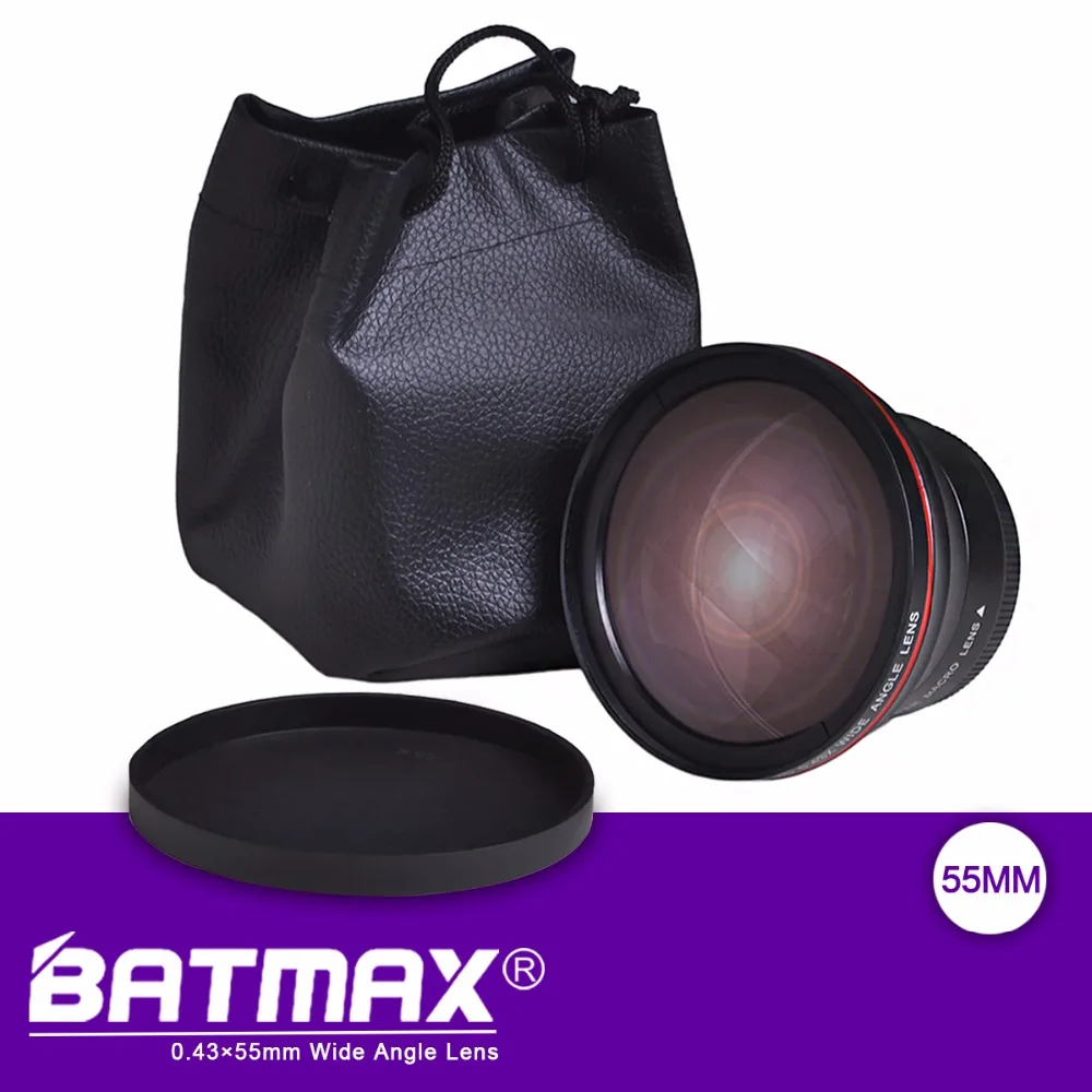 Batmax 55 мм 0.43x профессиональный HD широкоугольный объектив(Макросъемка) для камер Nikon D3400, D5600 и sony Alpha