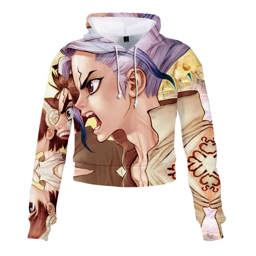 Dr. stone Новинка, сексуальная толстовка, Женская толстовка, одежда с капюшоном, Harajuku, толстовки с принтом, уличная одежда, свитшоты больших размеров, повседневные