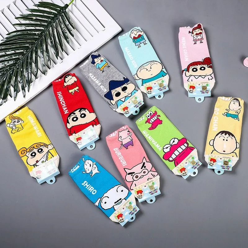 Женские носки с рисунками аниме craion Shin chan Nohara Himawari Nowara Shnnosuke Toru Kazama для весны и