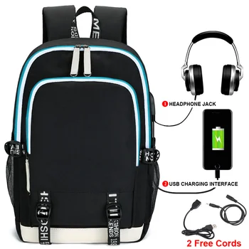 

Customize Logo Image Link Backpack Women Men Multifunction USB Charging Laptop Backpack School Travel Bags for Boys Girls