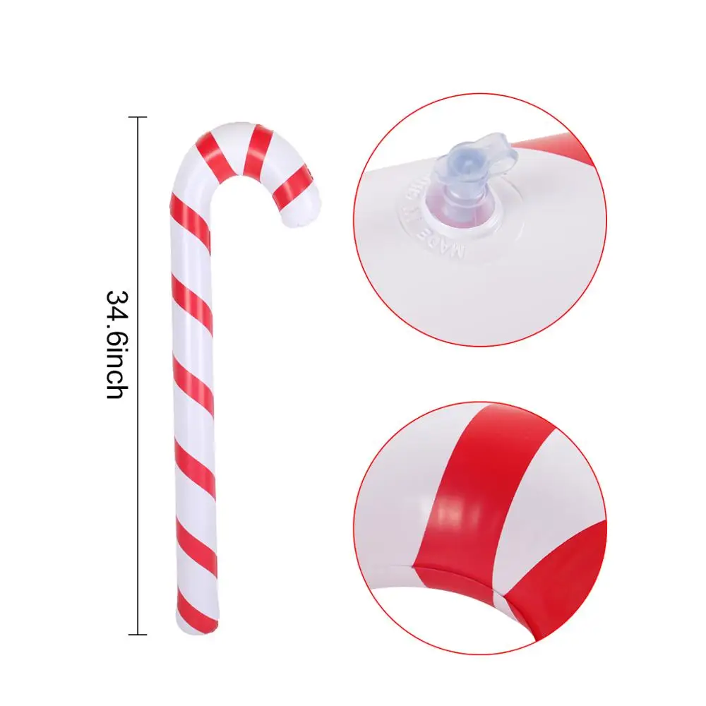 Inflatable crutches Рождество Санта/Снеговик/Лось мультфильм занавес пряжки украшения для дома Рождество орнамент Navidad год - Цвет: Inflatable crutches
