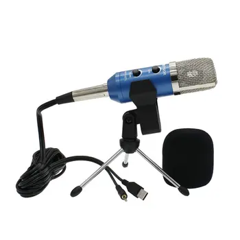 

MK-F100TL USB Condenser Recording Microphone with Stand for Computer Condenser Studio Karaoke Mic
