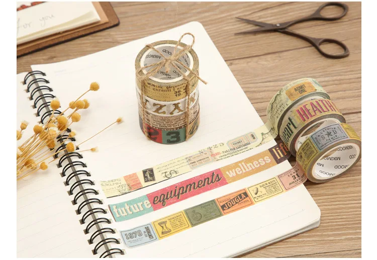 15 мм* 7 м Ретро Серия Bullet Journal васи клейкая лента DIY Скрапбукинг наклейка этикетка маскирующая лента
