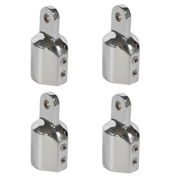 

4Pcs 22mm Eye End Cap Top Eye End Cap Fitting Boat Marine Hardware 316 Stainless Steel
