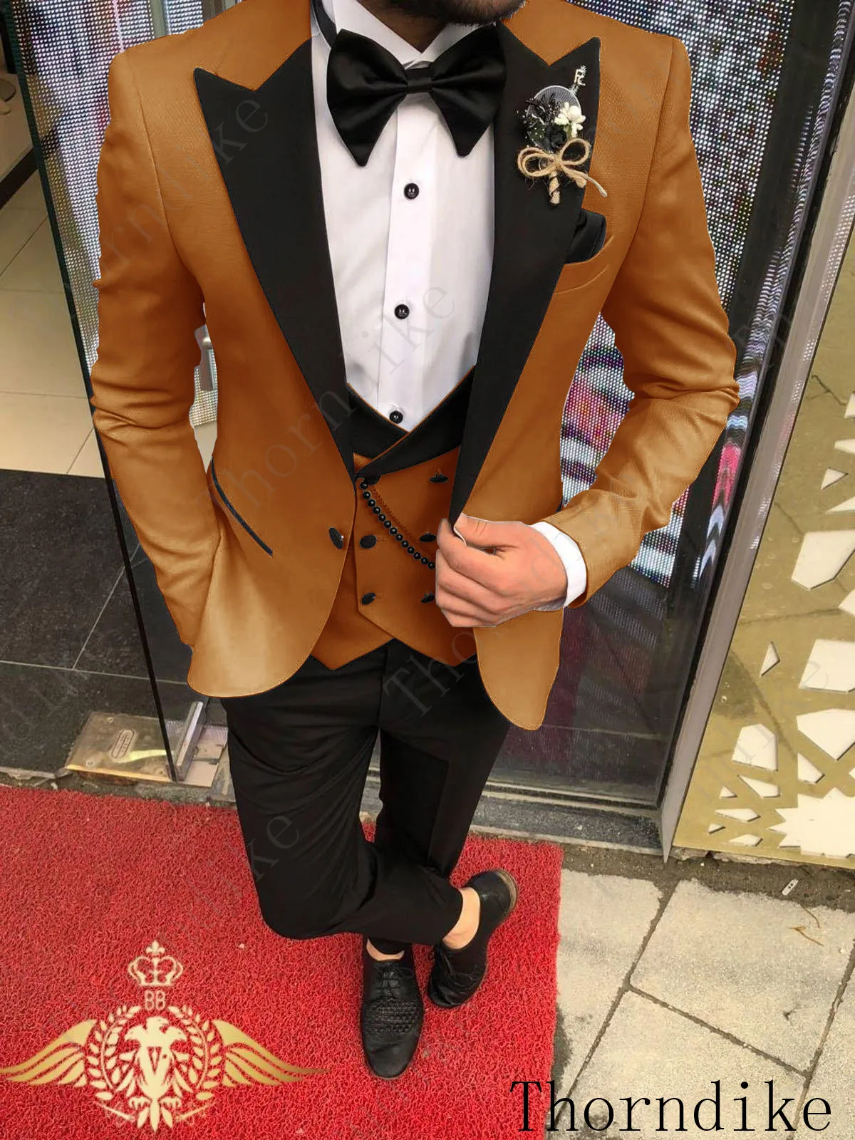 suit 13 Thorndike, новейший дизайн пальто, брюки, розовый мужской костюм, приталенный смокинг для жениха, 3 предмета, на заказ, свадебные костюмы, комплект с блейзером для выпускного вечера - Цвет: suit 13