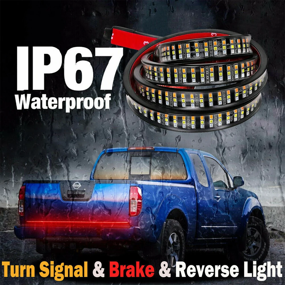 Truck Tailgate Tail Light 60" LED Strip Reverse Brake Turn Signal