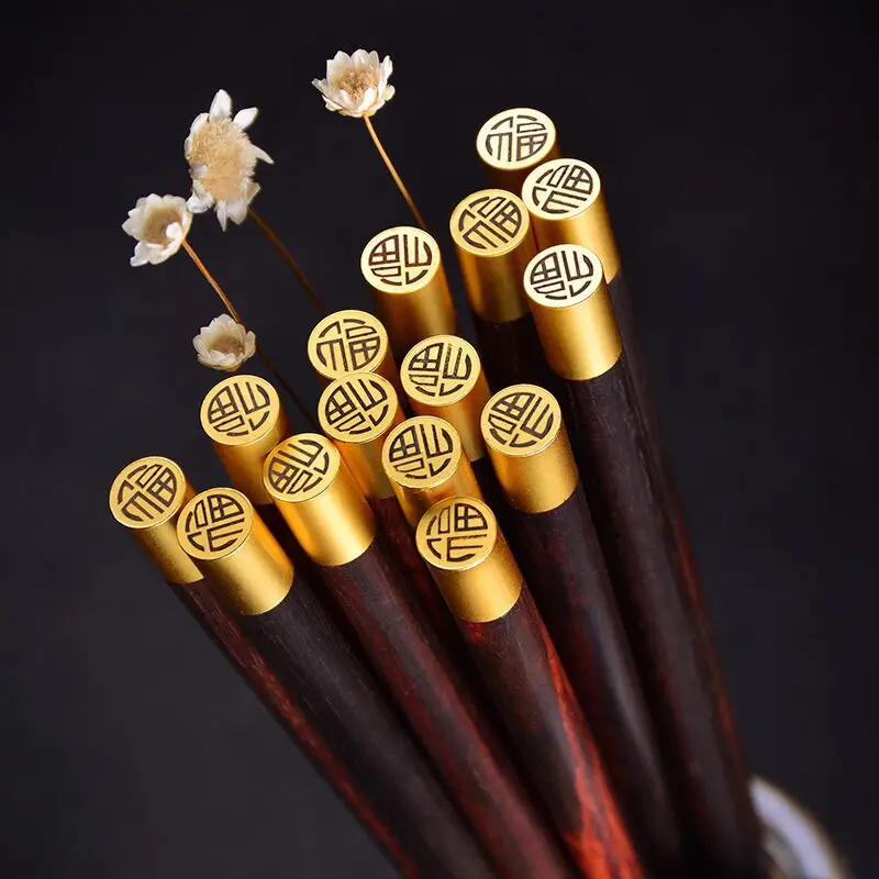 5 пар самые высококачественные черные деревянных палочек для еды бытовых