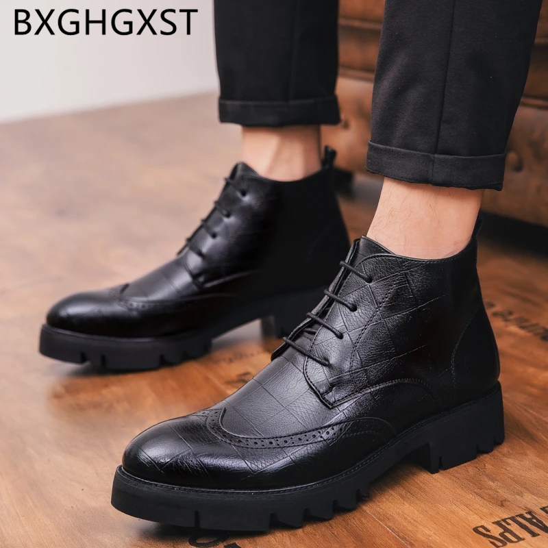 office mens black boots