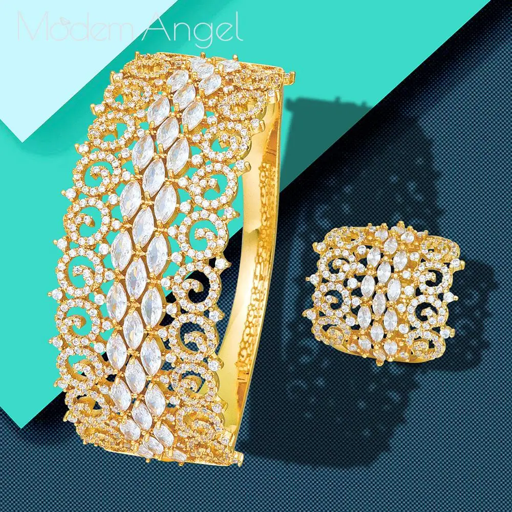 MoonTree роскошный большой нежный 3 тона смешанный кубический цирконий медь