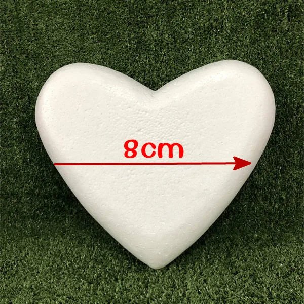 13 heart 8cm 1 шт 190 мм моделирование пенополистирола пенопласт медведь белые шары для поделок для DIY рождественские украшения принадлежности подарки - Цвет: 13 heart 8cm