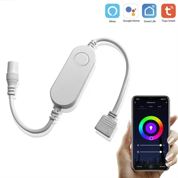

Tuya WiFi Smart LED Controller RGB LED Strip Light Contoller 12V APP Remote Voice Control Work For Amazon Alexa Google
