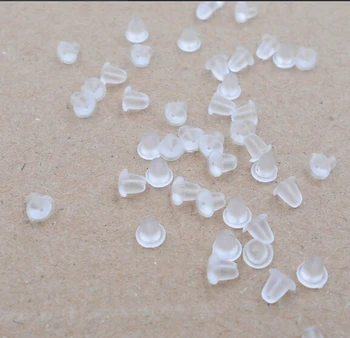 

100pcs Ear Bob Silicon Back Earring Stoppers Jewelry Findings And Components