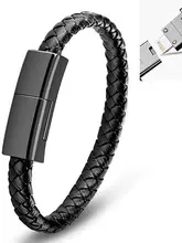  ILEPO Bracelet USB Charging Cable Outdoor Portable Leather Mini Micro USB C Charger Data Cable For iPhone Samsung HUAWEI Xiaomi 