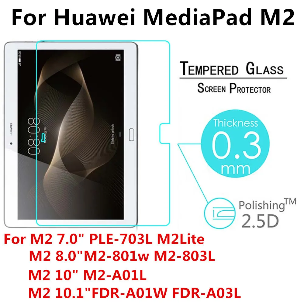 

Закаленное стекло для Huawei MediaPad M2 T2 Pro 7,0, 8,0, 10,0, 10,1, PLE-703L, M2-801W, M2-802W, M2-A01L, защитная пленка для экрана планшета