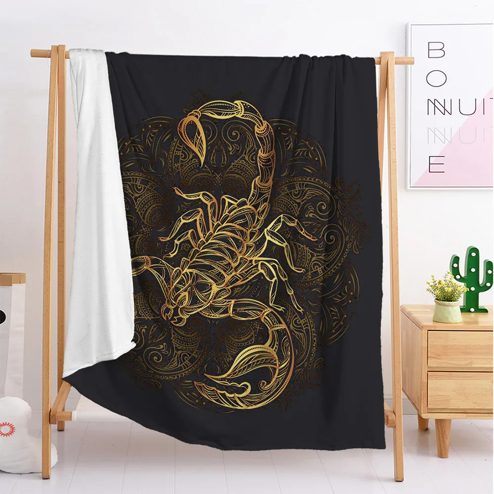 

2020 new popular Bohemian elephant lion export double single boy girl throw blanket tapestry sleeping blanket soft flannel blank