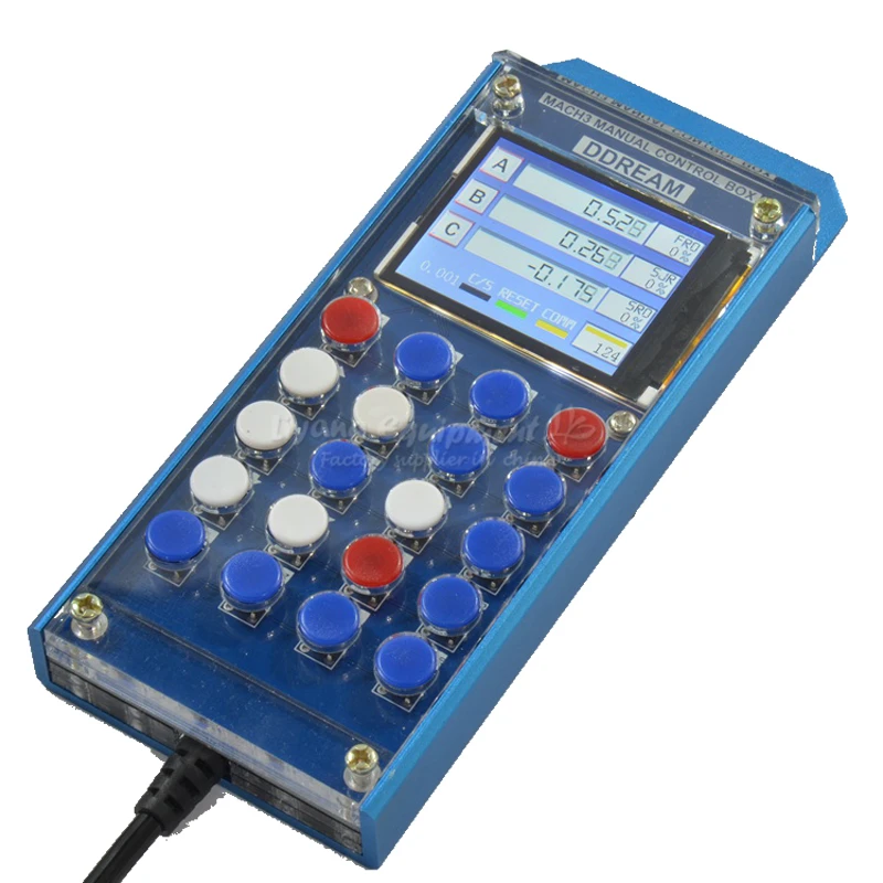 High quality  full function full serial interface mach3 manual control with CNC display full aluminum anode sand blasting shell