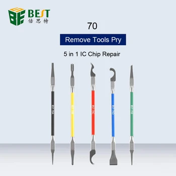 

BST-70 5 In 1 Phone Motherboard BGA Chip Remove Tool Pry Knife Set IC Chip Repair Cleaner Blade CPU Remover Glue Kit
