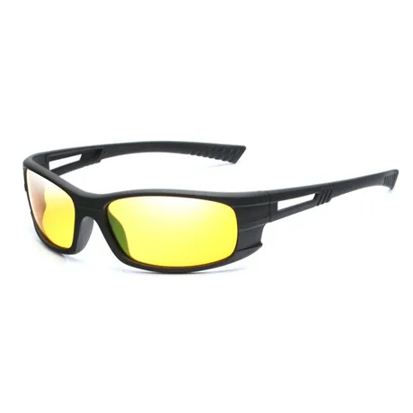 Night Vision Goggles Glitztxunk, поляризационные солнцезащитные очки, мужские, модные, квадратные, Ретро стиль, фирменный дизайн, черные, солнцезащитные очки, мужские, для путешествий, UV400, очки, oculos - Цвет линз: Night Vision Goggles