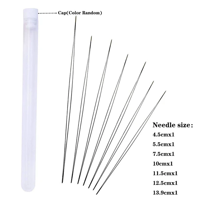 Beading Needles Size 11 (25pcs) with Needle Storage Tube, Women's, Red