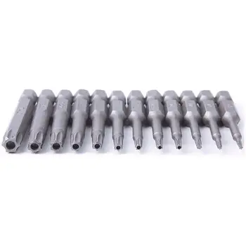 

12Pcs 50mm Hex Torx Head Security Screwdriver Bits Magnetic Set Repair Tools