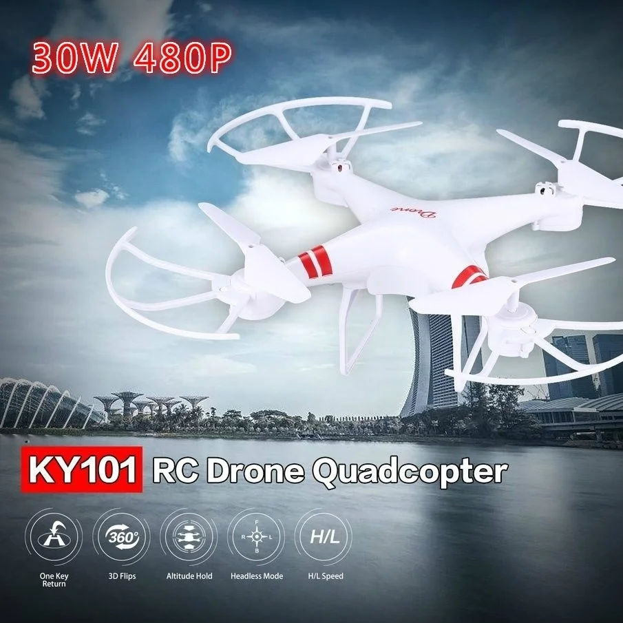 Камера Drone 2,4 ГГц RC 6-осевой 30 Вт WI-FI Камера гироскоп Ky101s Квадрокоптер FPV удержания высоты drone profissional подарки на Рождество