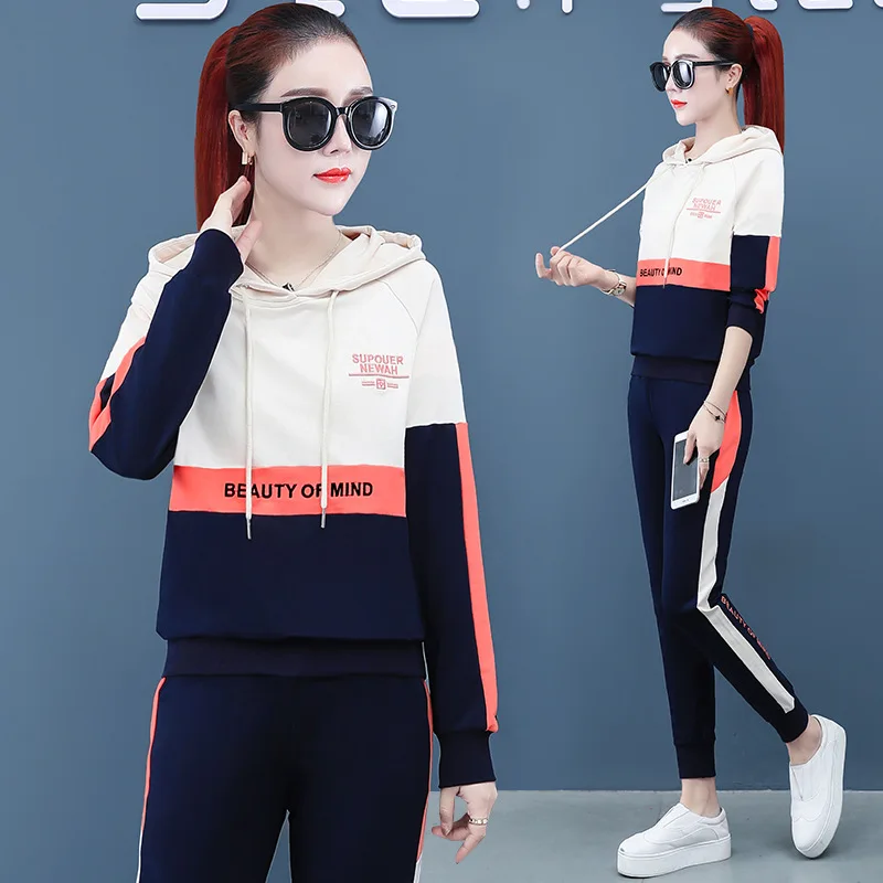 

Hoodie WOMEN'S Suit Spring And Autumn 2020 New Style Joint Two-Piece Set Cool Casual Spring Fashion Sports Clothing