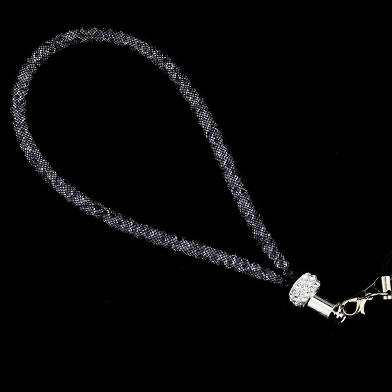 Bling Rhinestone Diamond Phone Lanyard Straps Fashion Shiny Colorful Short Hand Mobile Chain