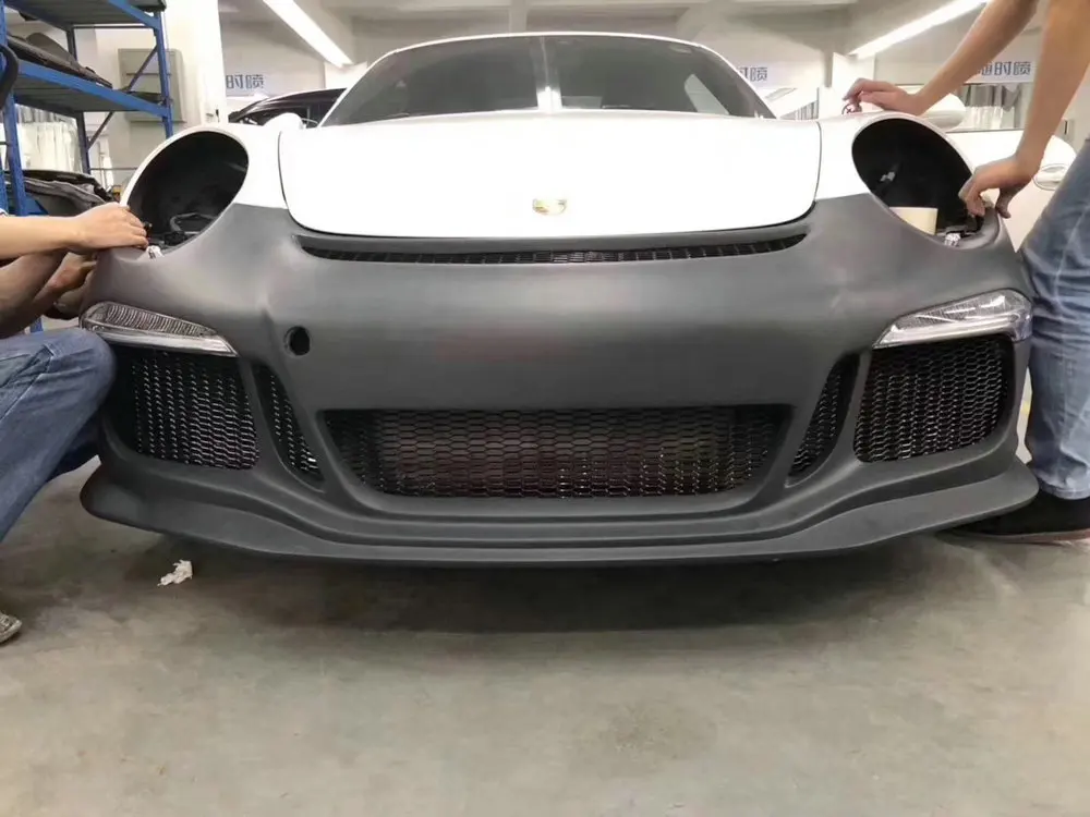 Для Porsche 991 1 изменить на GT3 bodykit пп передний бампер задний спойлер крыло губа