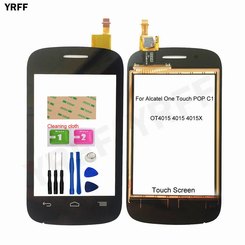Для Alcatel One Touch POP C1 OT4015 4015 4015X OT4016 Сенсорная панель дигитайзер стеклянная объектив