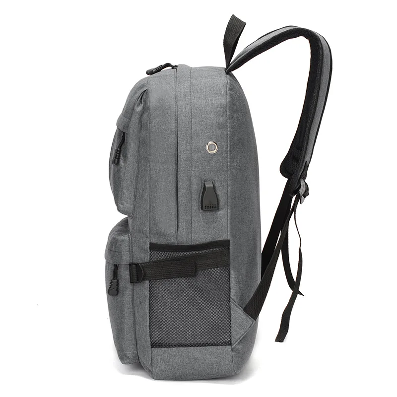 

Men And Women Couples Canvas Backpack USB Charging Middle And Large Students Large Capacity Outdoor Travel School Bag 16-Inch Co