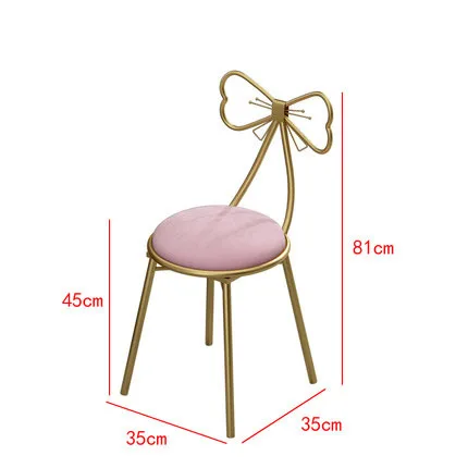 Chair Living Room Chairs Metal Butterfly Bow Backrest Make Up Dining Chair Desk Chairs кресло для отдыха chaises Salle Manger As Picture